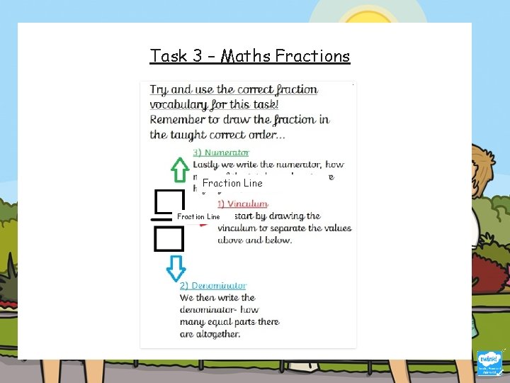 Task 3 – Maths Fraction Line 