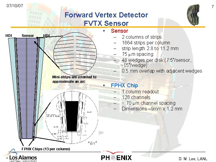 07/10/07 7 Forward Vertex Detector FVTX Sensor HDI Sensor • Sensor HDI – – 07/10/07 7 Forward Vertex Detector FVTX Sensor HDI Sensor • Sensor HDI – –