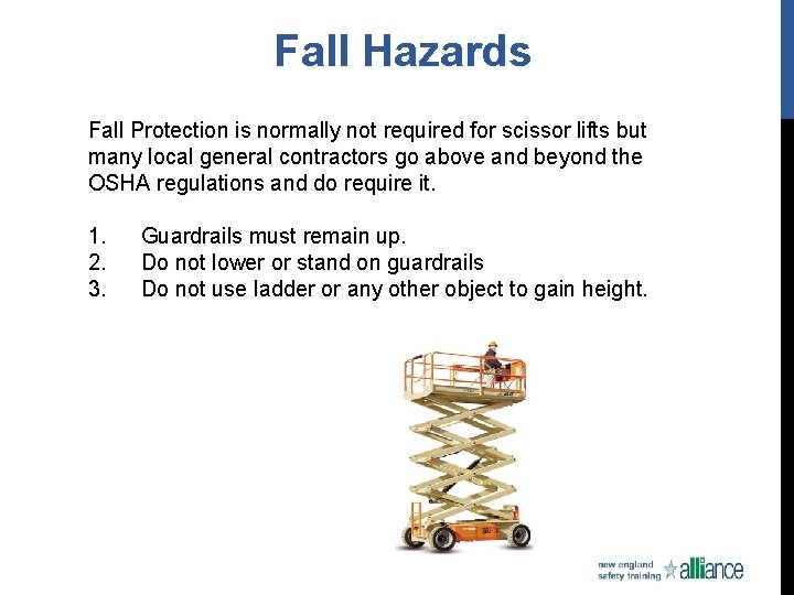 SCISSOR LIFT AWARENESS STAND DOWN TRAINING MAY 4