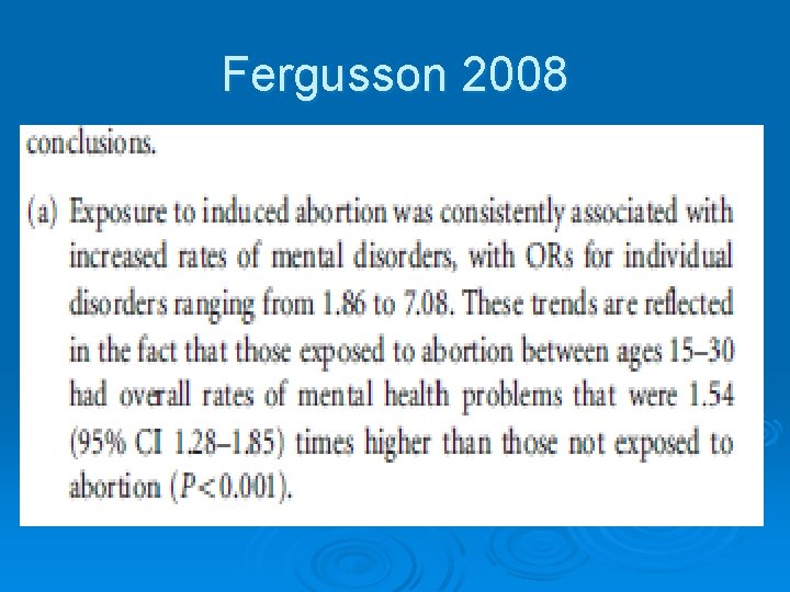 Fergusson 2008 Fergusson 2008