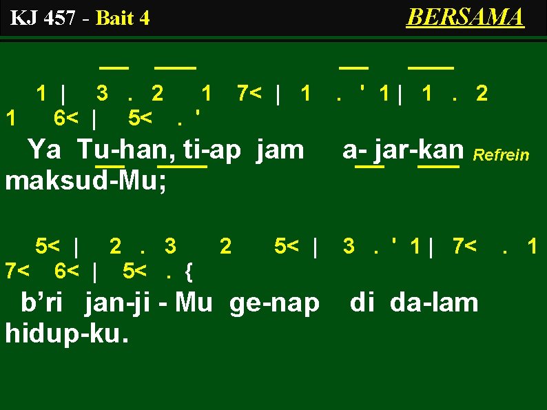 BERSAMA KJ 457 - Bait 4 1 | 3. 2 1 1 6< |