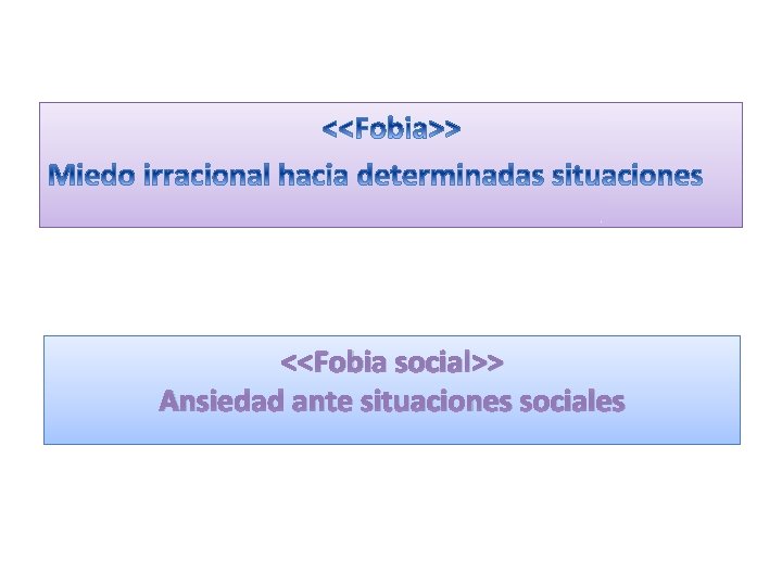 <<Fobia social>> Ansiedad ante situaciones sociales 