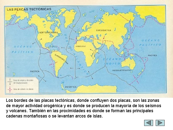 Los bordes de las placas tectónicas, donde confluyen dos placas, son las zonas de