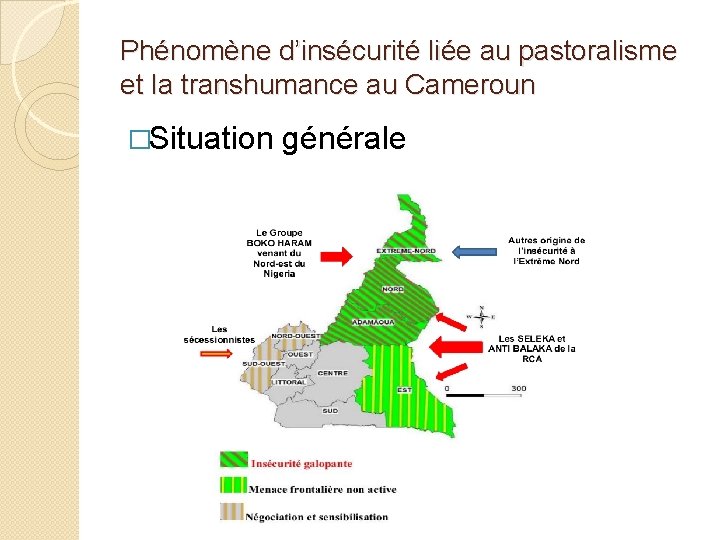 Phénomène d’insécurité liée au pastoralisme et la transhumance au Cameroun �Situation générale 