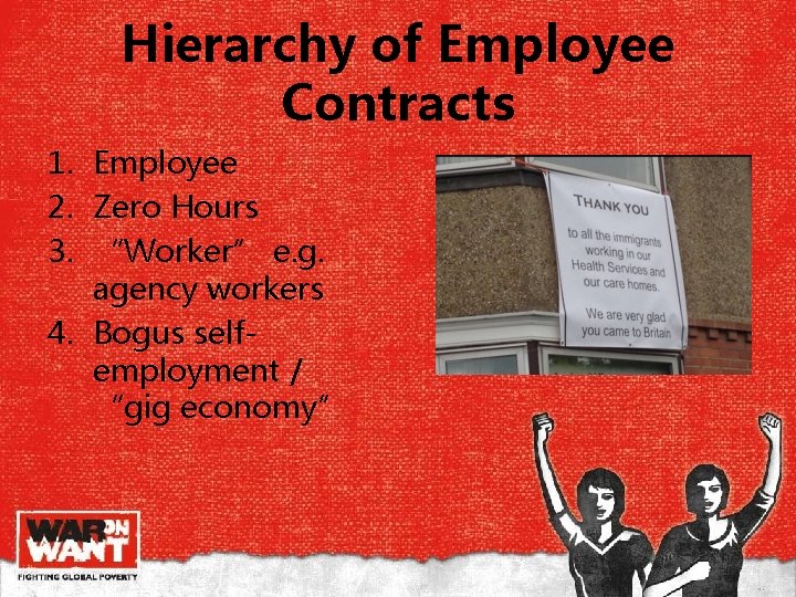 Hierarchy of Employee Contracts 1. Employee 2. Zero Hours 3. “Worker” e. g. agency Hierarchy of Employee Contracts 1. Employee 2. Zero Hours 3. “Worker” e. g. agency