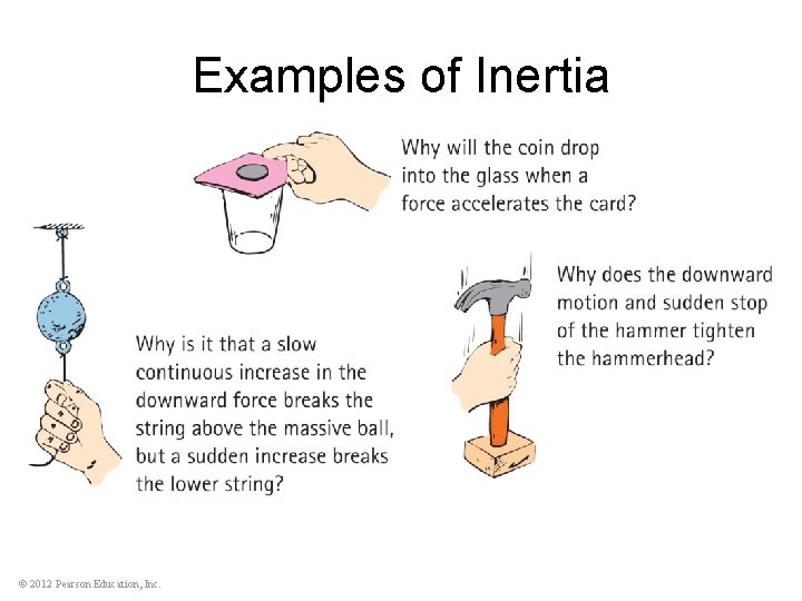 Examples of Inertia © 2012 Pearson Education, Inc. 