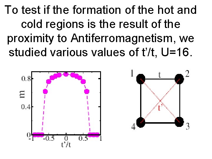 To test if the formation of the hot and cold regions is the result