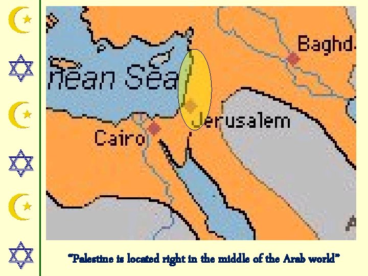 “Palestine is located right in the middle of the Arab world” 