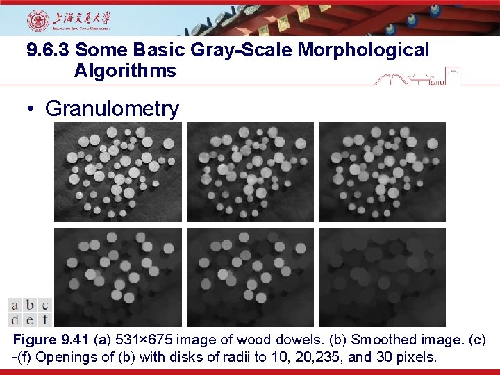 9. 6. 3 Some Basic Gray-Scale Morphological Algorithms • Granulometry Figure 9. 41 (a)