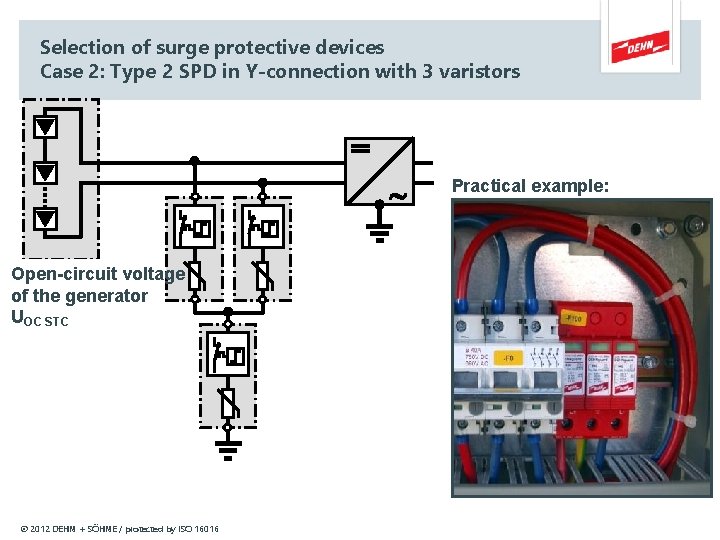 Selection of surge protective devices Case 2: Type 2 SPD in Y-connection with 3