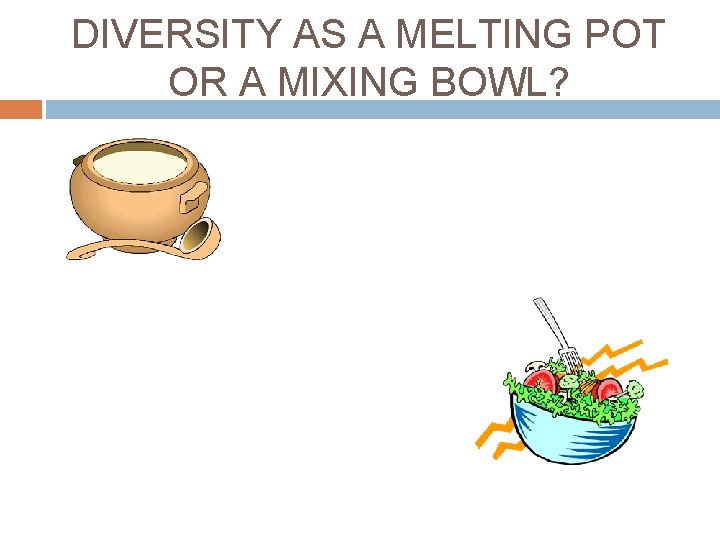 DIVERSITY AS A MELTING POT OR A MIXING BOWL? 