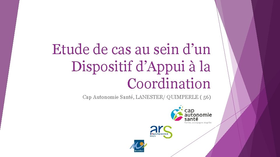 Etude de cas au sein d’un Dispositif d’Appui à la Coordination Cap Autonomie Santé,