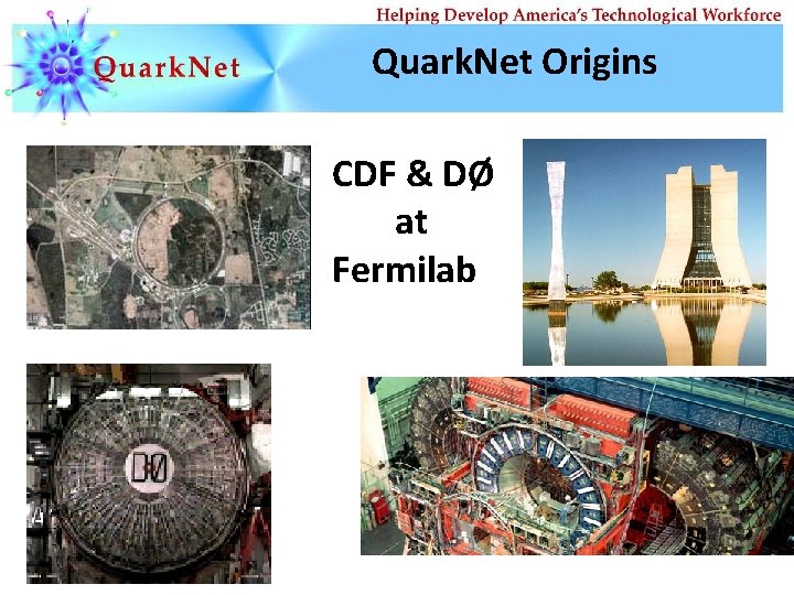 Quark. Net Origins CDF & DØ at Fermilab 