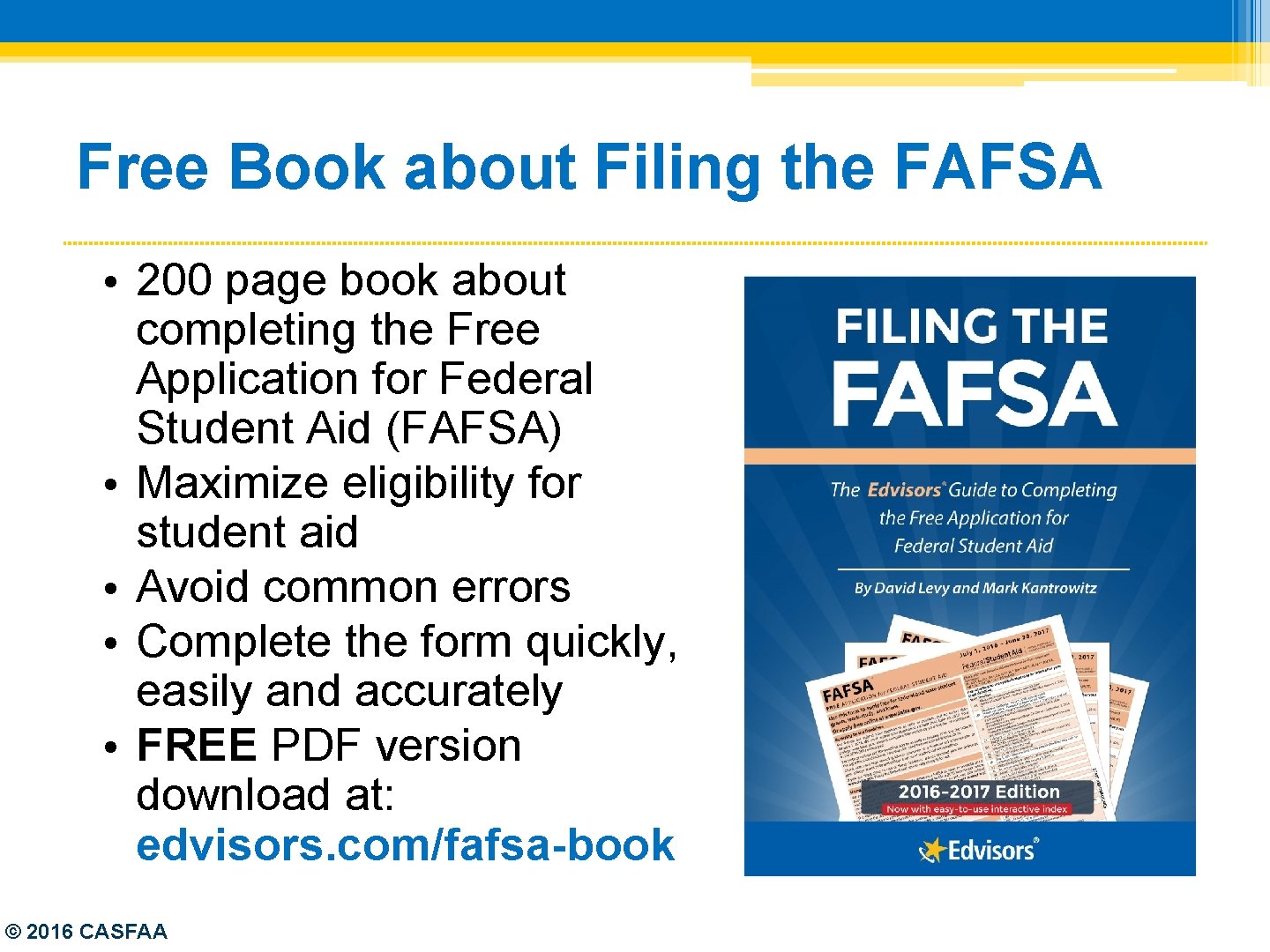 Free Book about Filing the FAFSA • 200 page book about completing the Free