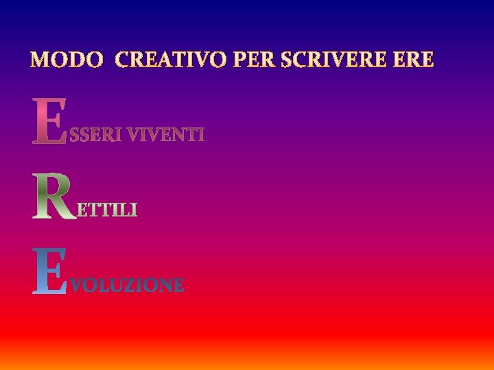 MODO CREATIVO PER SCRIVERE 