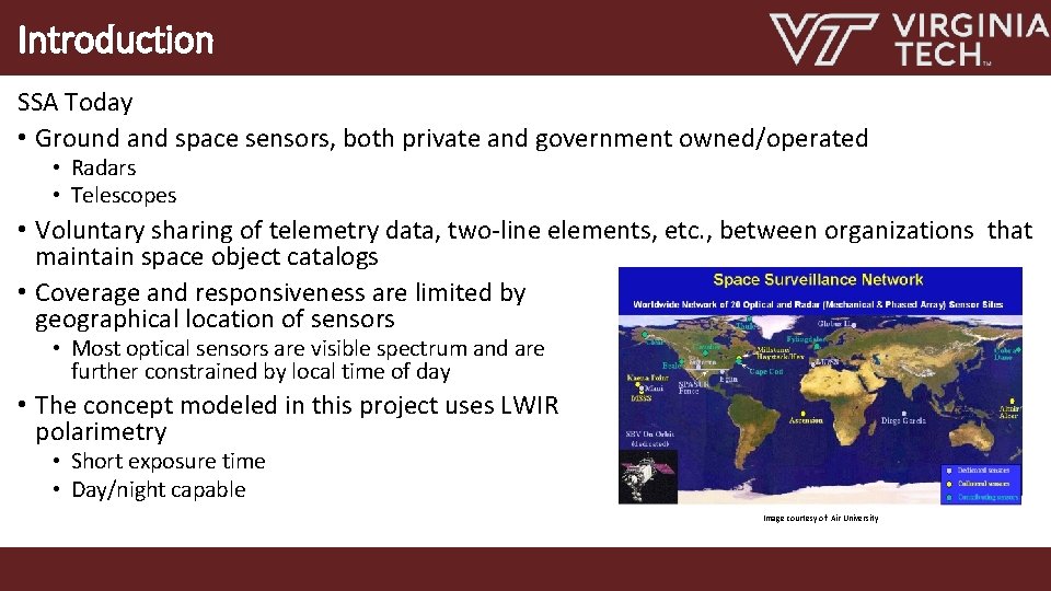 Introduction SSA Today • Ground and space sensors, both private and government owned/operated •