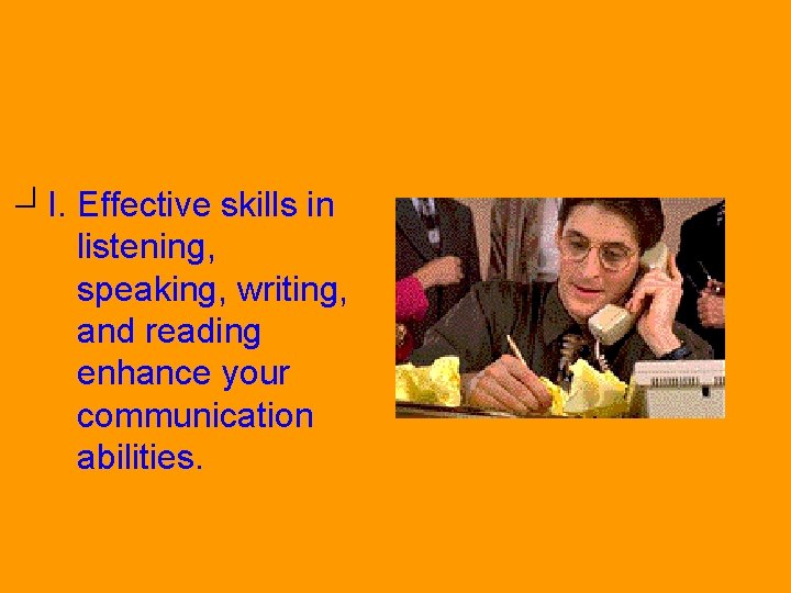 What can be done to become a more effective communicator? I. Effective skills in