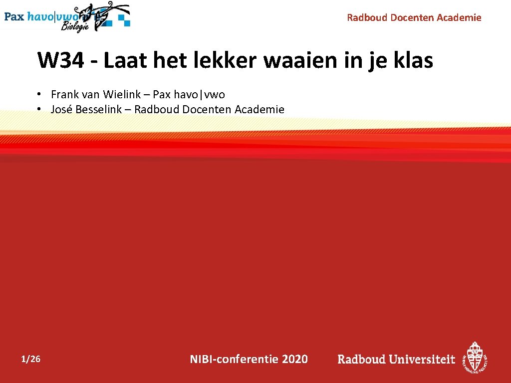 Radboud Docenten Academie W 34 - Laat het lekker waaien in je klas •