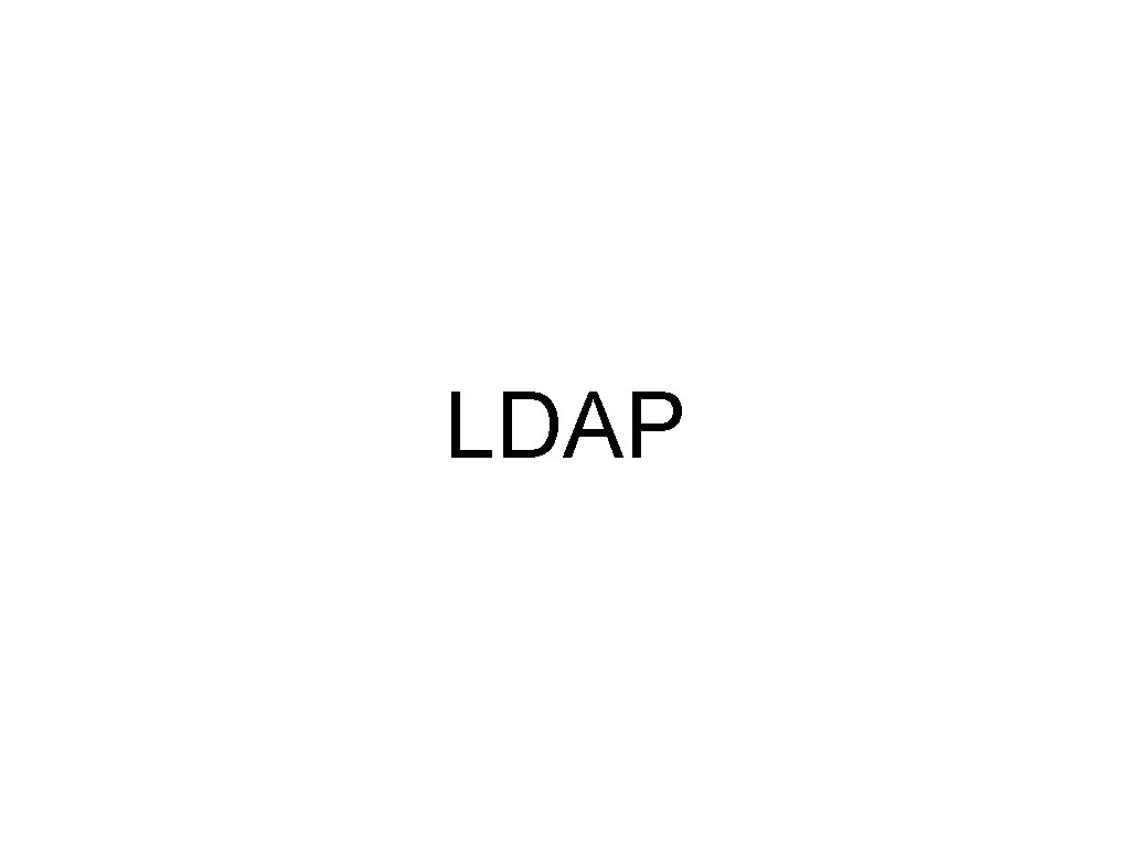 LDAP 