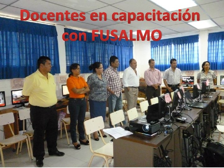 Docentes en capacitación con FUSALMO 