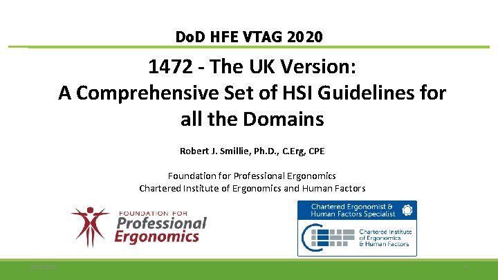 Do. D HFE VTAG 2020 1472 - The UK Version: A Comprehensive Set of