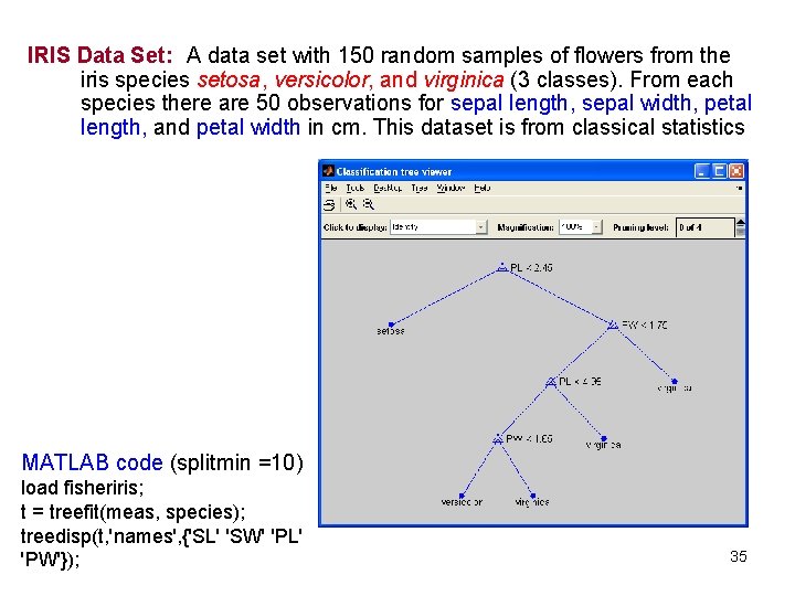 IRIS Data Set: A data set with 150 random samples of flowers from the IRIS Data Set: A data set with 150 random samples of flowers from the
