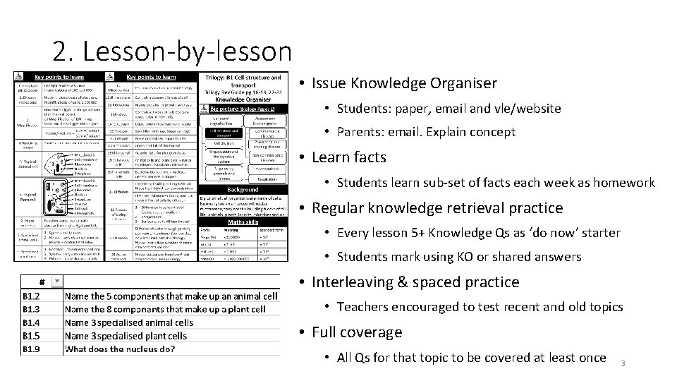 Knowledge curriculum in science Target areas Students More