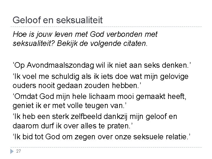 Geloof en seksualiteit Hoe is jouw leven met God verbonden met seksualiteit? Bekijk de