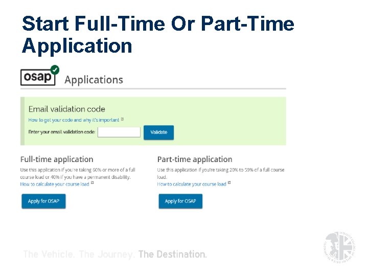 Start Full-Time Or Part-Time Application Start Full-Time Or Part-Time Application