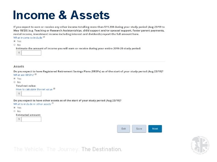 Income & Assets Income & Assets