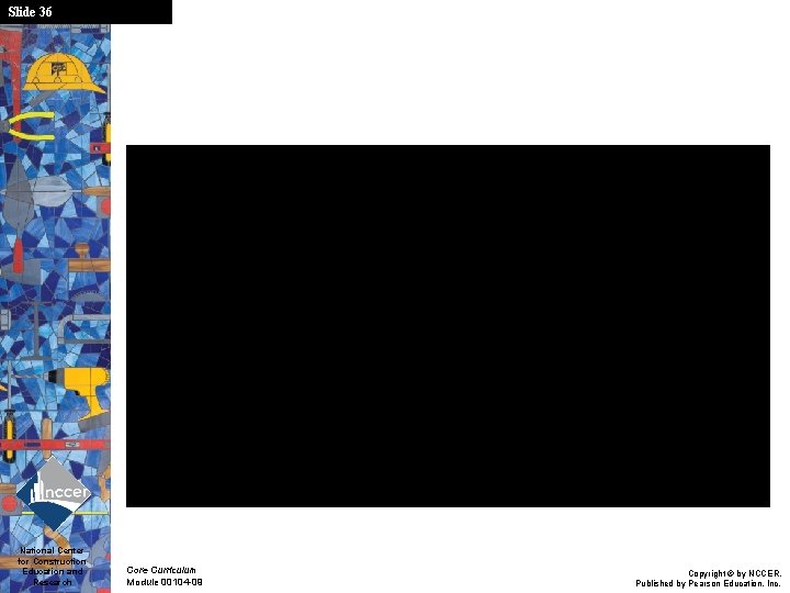Slide 36 National Center for Construction Education and Research Core Curriculum Module 00104 -09