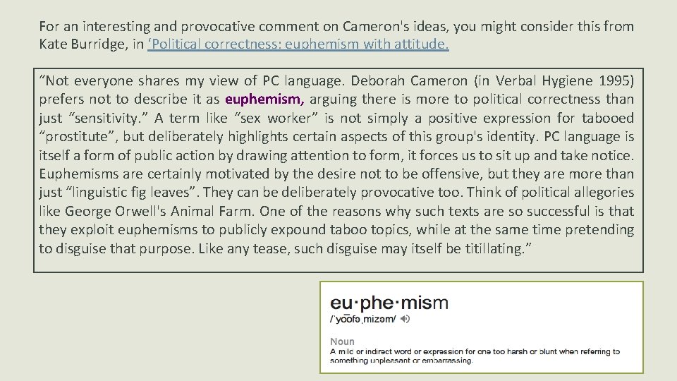For an interesting and provocative comment on Cameron's ideas, you might consider this from