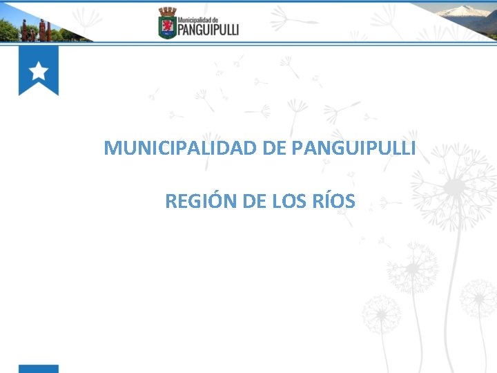 MUNICIPALIDAD DE PANGUIPULLI REGIÓN DE LOS RÍOS 