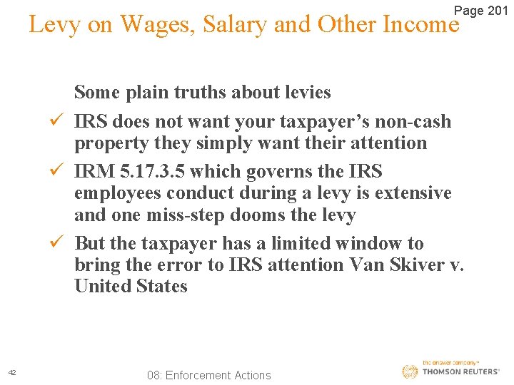 Page 201 Levy on Wages, Salary and Other Income Some plain truths about levies