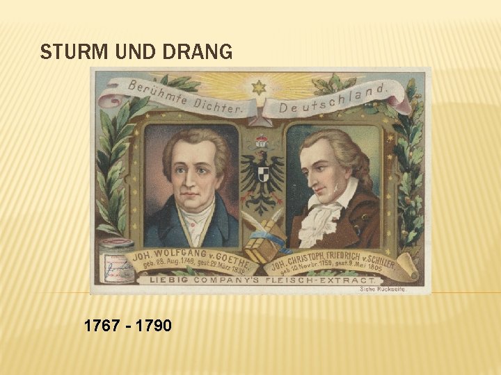 STURM UND DRANG 1767 - 1790 