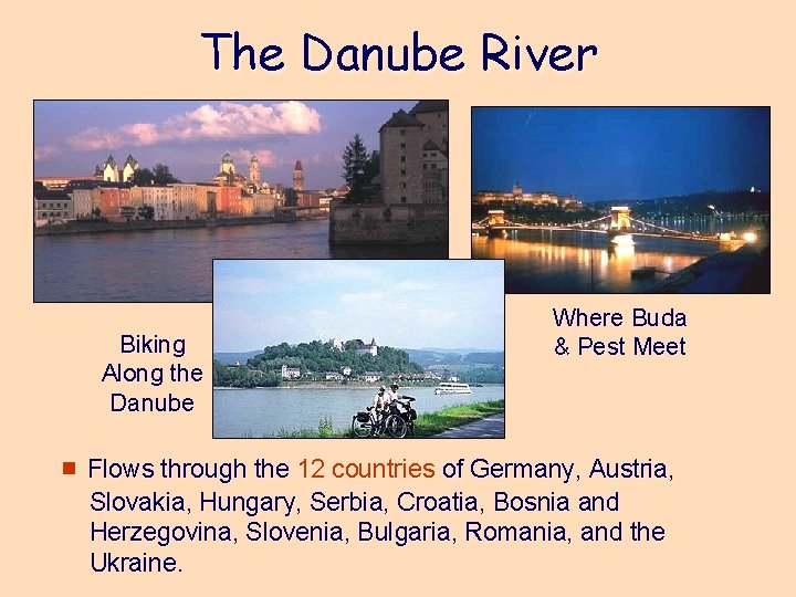 The Danube River Biking Along the Danube Where Buda & Pest Meet e Flows