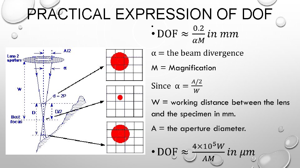 PRACTICAL EXPRESSION OF DOF • 