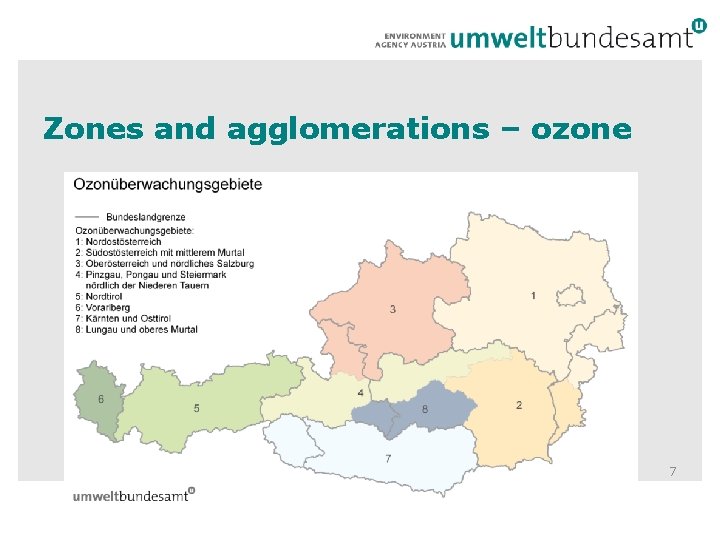 Zones and agglomerations – ozone 7 Zones and agglomerations – ozone 7