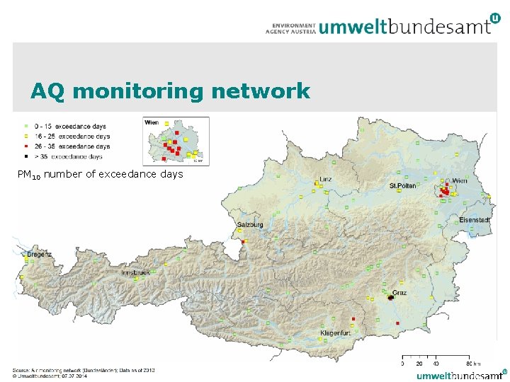 AQ monitoring network PM 10 number of exceedance days 8 © i. Stockphoto. com/cmisje