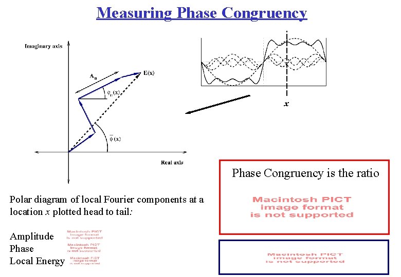 Measuring Phase Congruency x Phase Congruency is the ratio Polar diagram of local Fourier