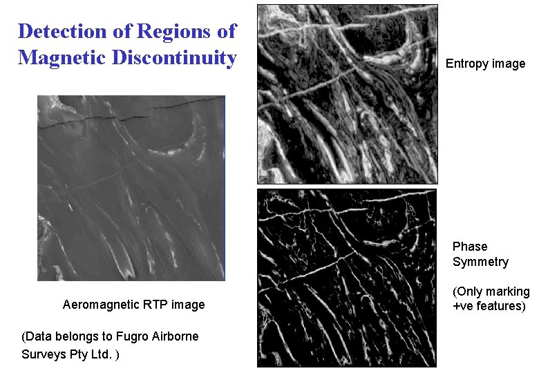 Detection of Regions of Magnetic Discontinuity Entropy image Phase Symmetry Aeromagnetic RTP image (Data