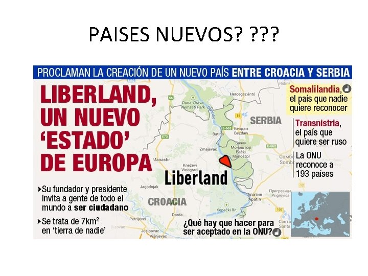 PAISES NUEVOS? ? 