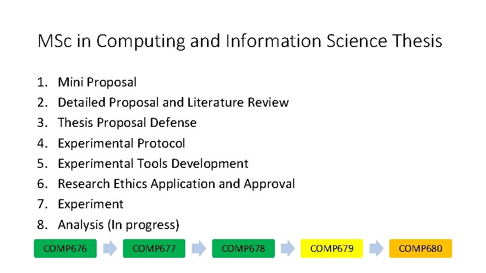 MSc in Computing and Information Science Thesis 1. 2. 3. 4. 5. 6. 7. MSc in Computing and Information Science Thesis 1. 2. 3. 4. 5. 6. 7.
