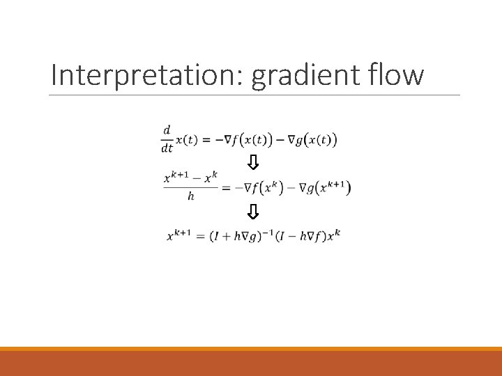 Interpretation: gradient flow 