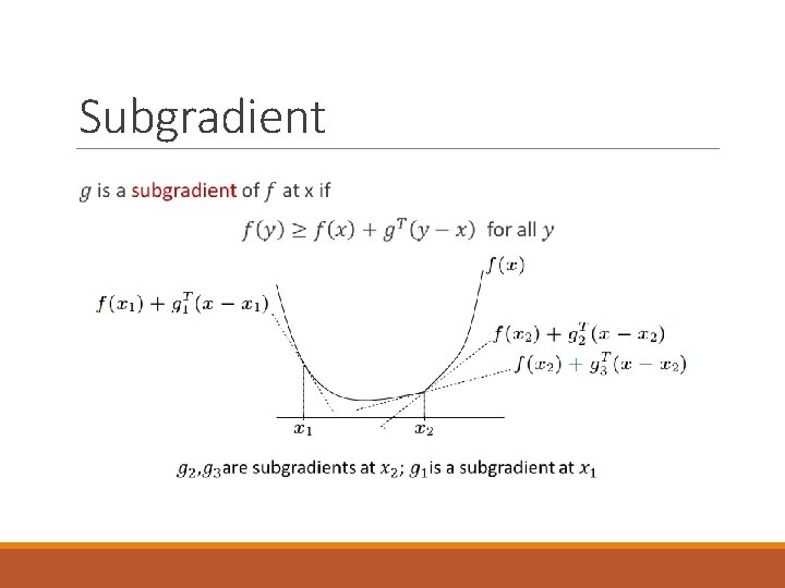 Subgradient 