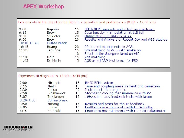 APEX Workshop 