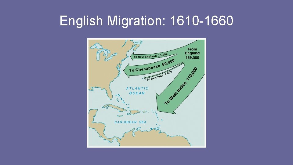 English Migration: 1610 -1660 English Migration: 1610 -1660
