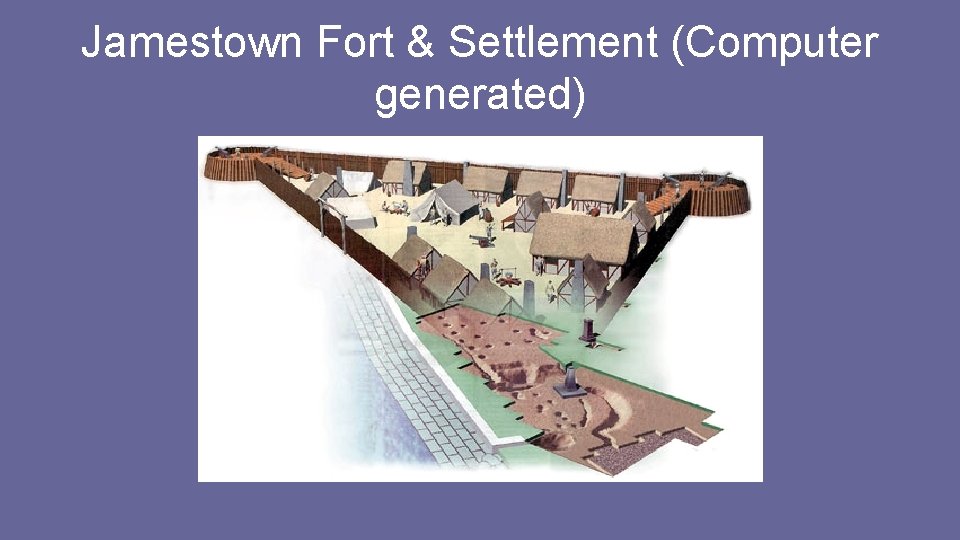 Jamestown Fort & Settlement (Computer generated) Jamestown Fort & Settlement (Computer generated)