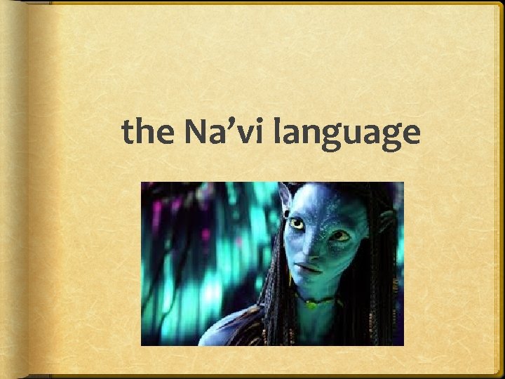 the Na’vi language 