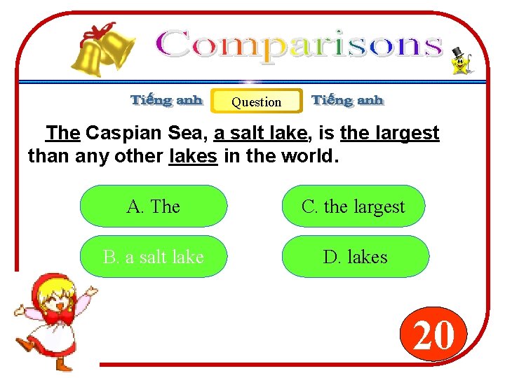 Question The Caspian Sea, a salt lake, is the largest than any other lakes Question The Caspian Sea, a salt lake, is the largest than any other lakes
